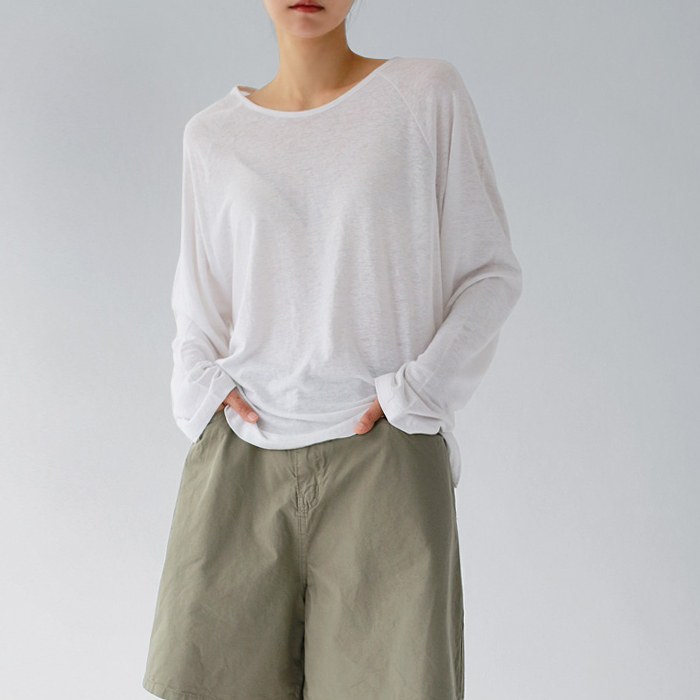 Raglan linen tee