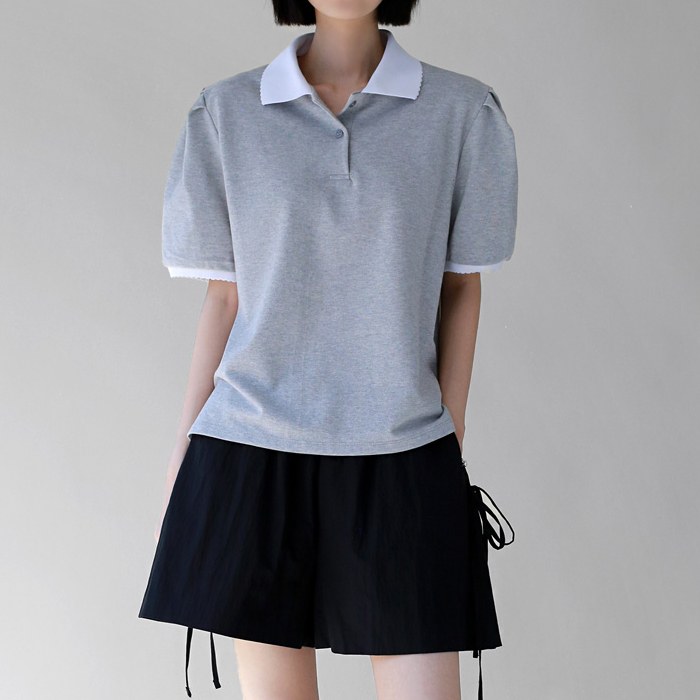 Wave Collar Pique Tee