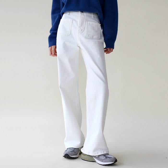 Front pocket straight pants