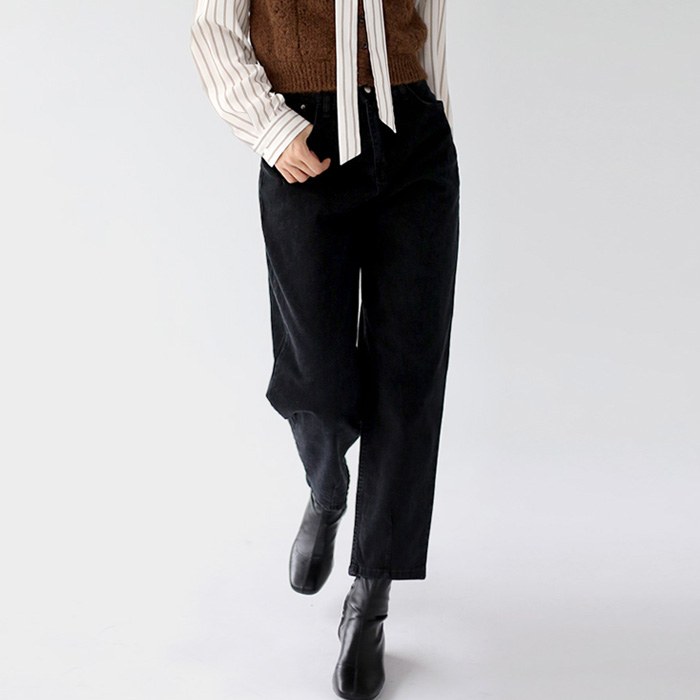 Fleece dart tapered pants