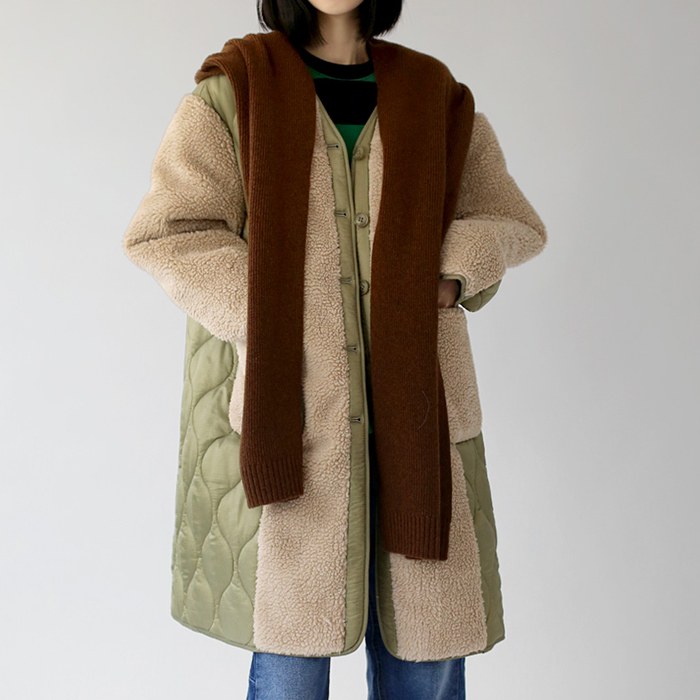 Tumble Quilting Color Block Coat