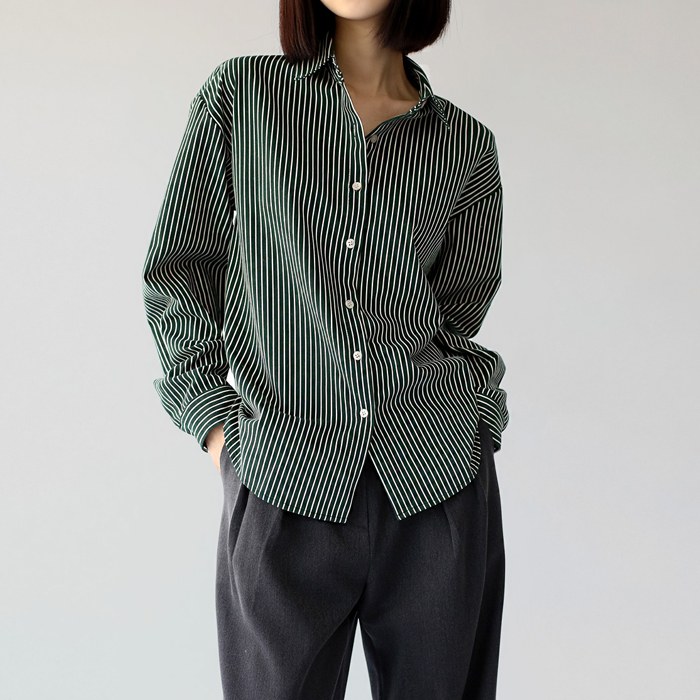 Hold Stripe Fleece Shirt