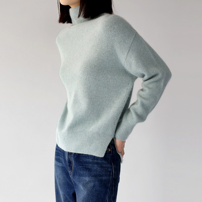 Raccoon Fox Turtleneck Knit Top