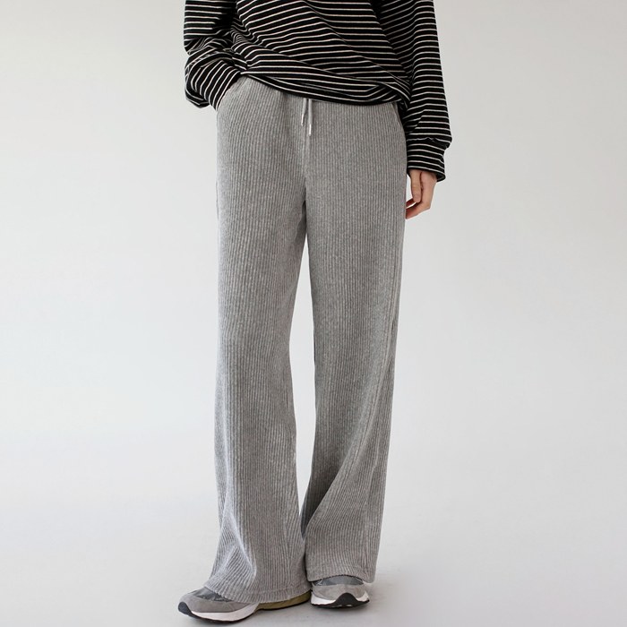 Pocket Velour Wide Pants