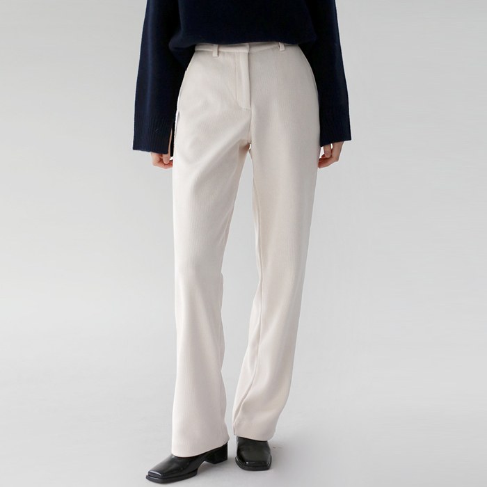 Soft ribbed slacks