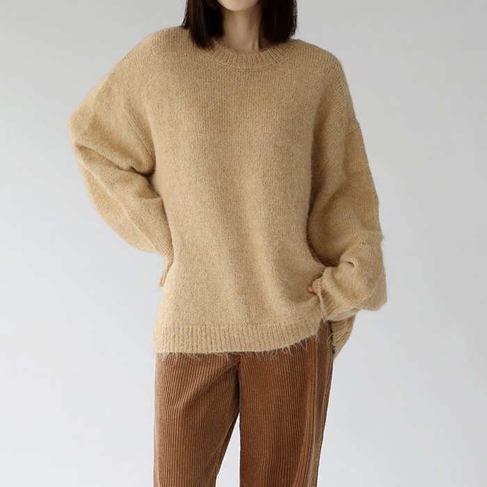 Round brush long knit