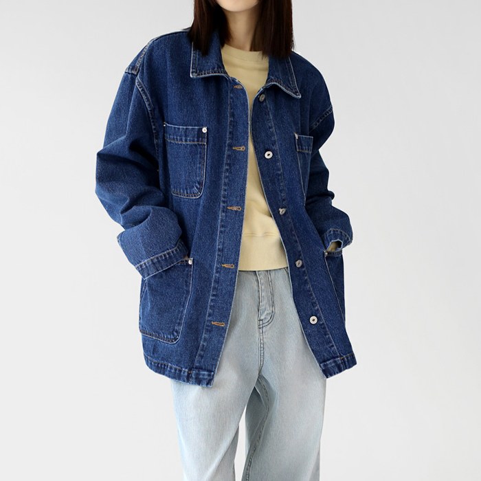 4 Pocket Denim Half Jacket